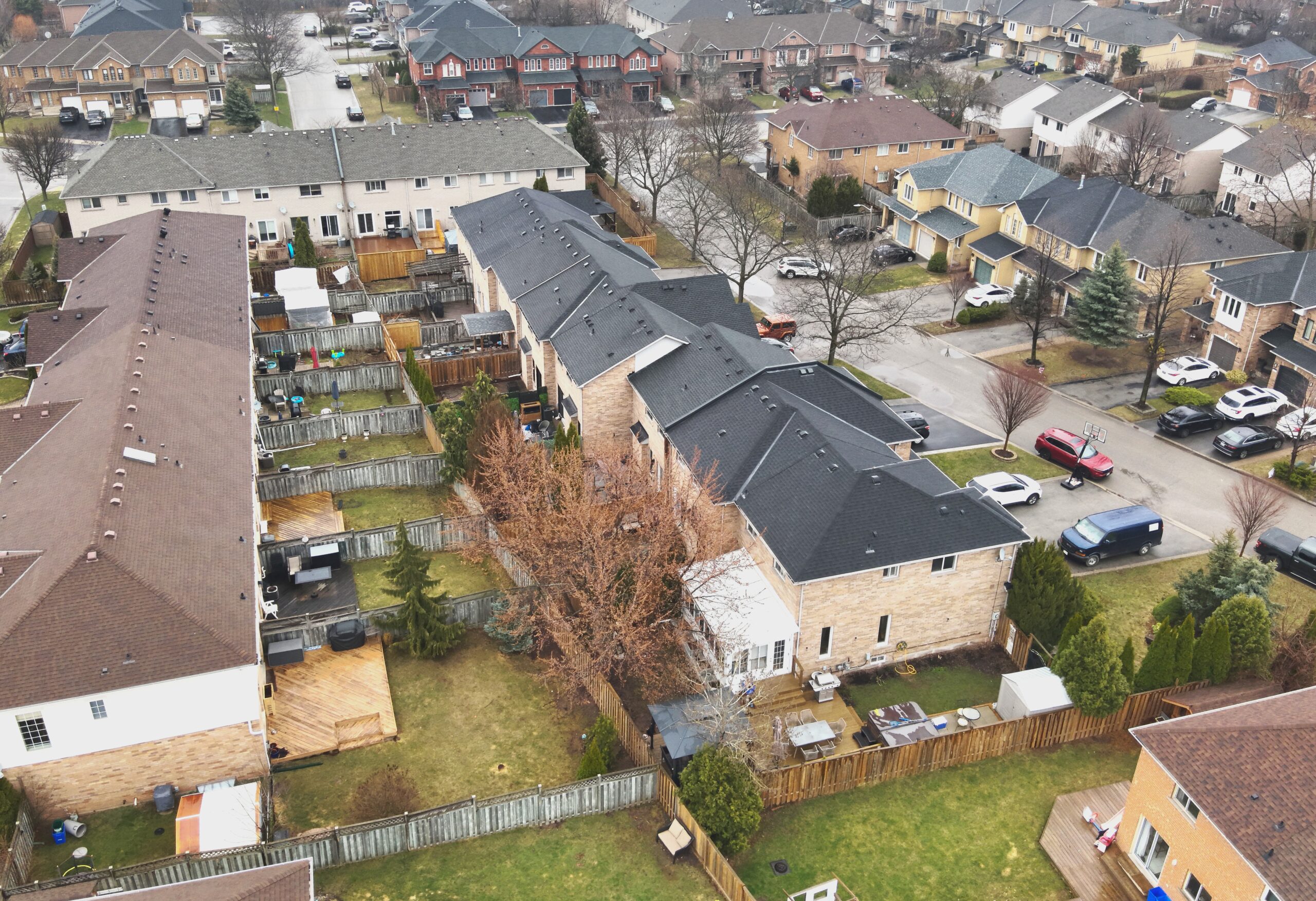 Aerial View Neighbourhood Drone Real Estate and Residential Inspections