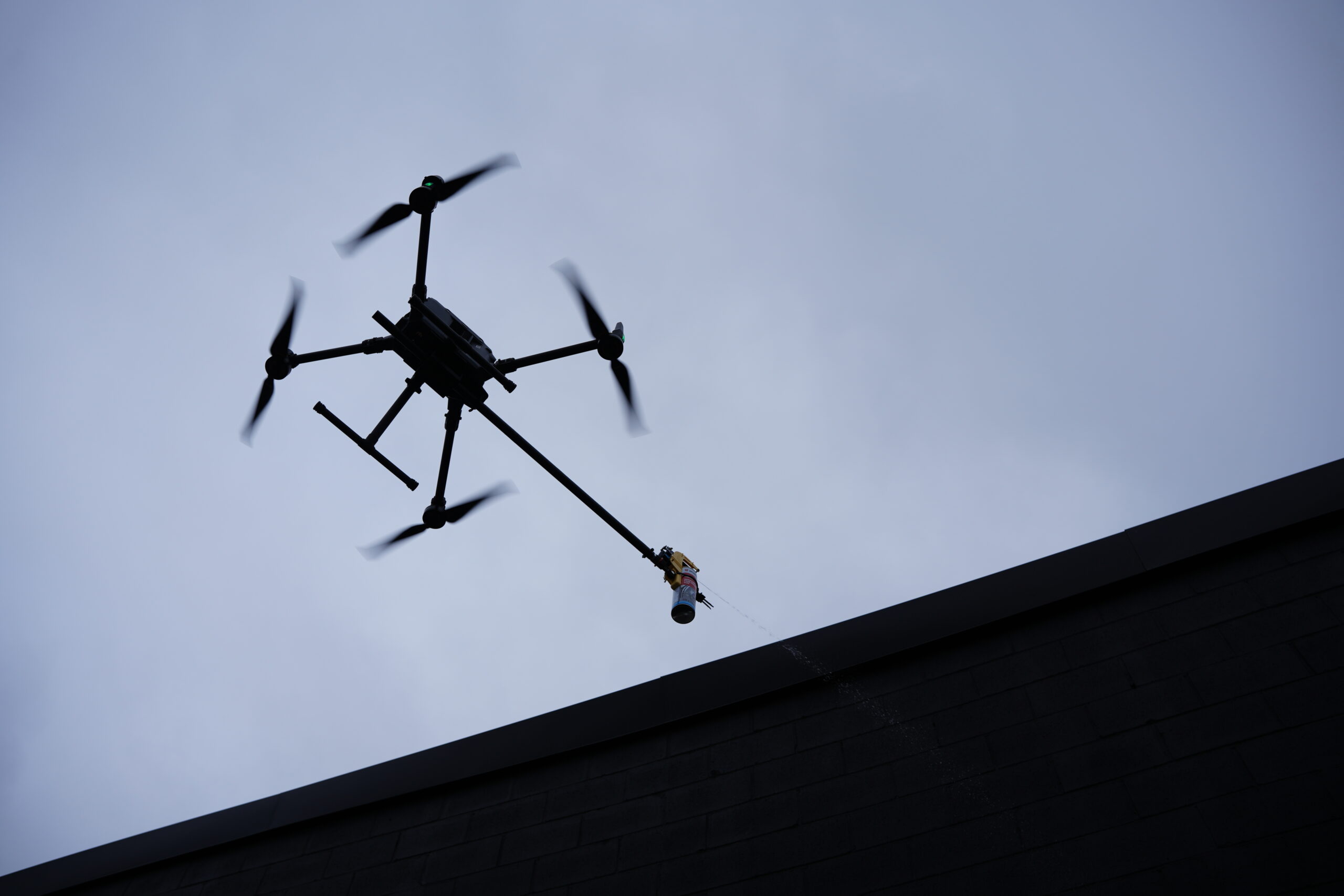 Drone with Spray Payload at Skytech