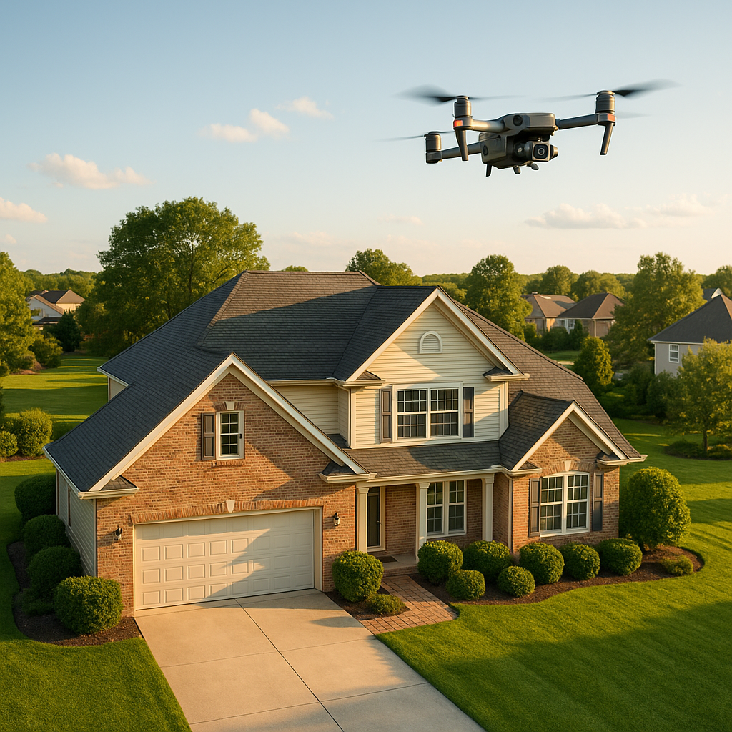 Real estate aerial drone photography for listings