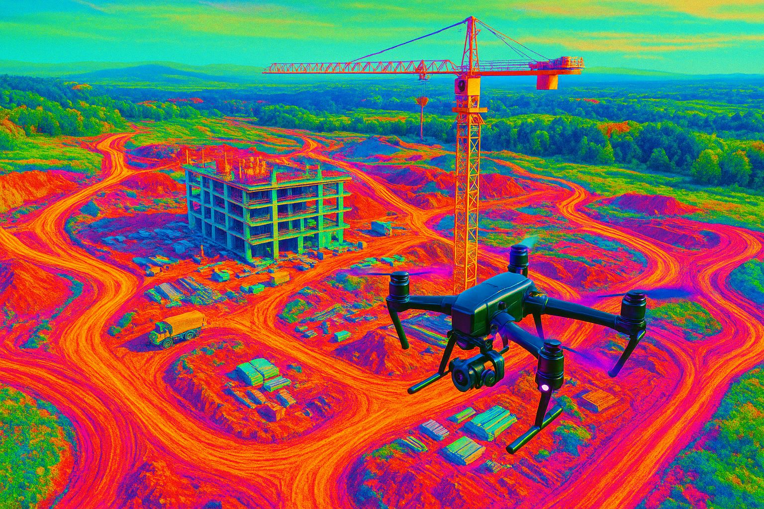 Drone services for construction site progress monitoring